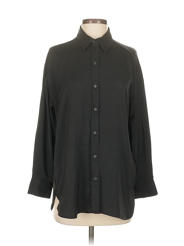 Pre-owned Banana Republic Factory Store 3/4 Sleeve Blouse In Black