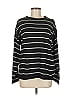 Unbranded 100% Acrylic Stripes Black Pullover Sweater Size M - photo 1