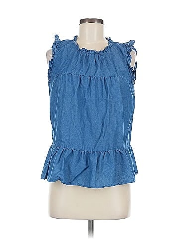 Indigo Rose Sleeveless Blouse (view 1)