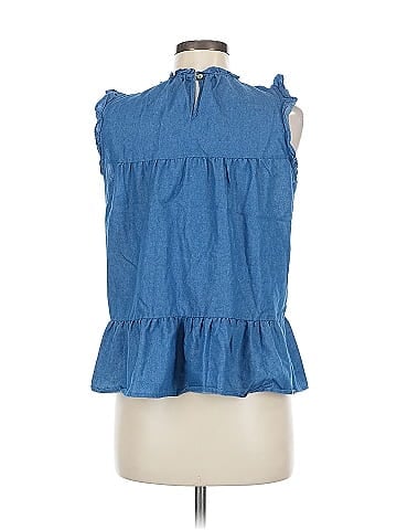 Indigo Rose Sleeveless Blouse (view 2)