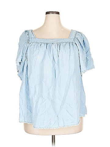 a.n.a. A New Approach Short Sleeve Blouse (view 1)