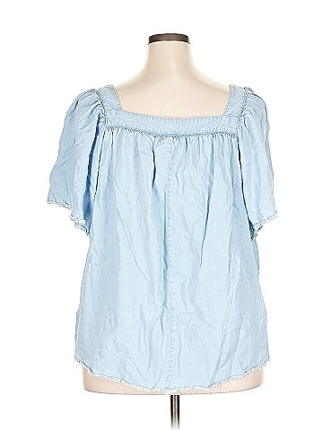 a.n.a. A New Approach Short Sleeve Blouse (view 2)