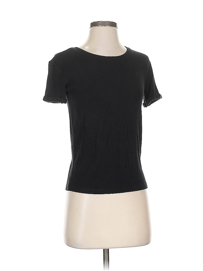 Pre-owned Zara W&b Collection Short Sleeve T-shirt In Black