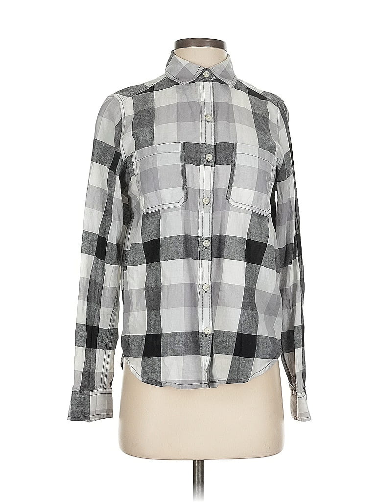 Pre-owned Universal Thread Long Sleeve Button Down Shirt In Gray