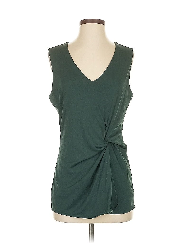 Pre-owned Ann Taylor Sleeveless T-shirt In Green