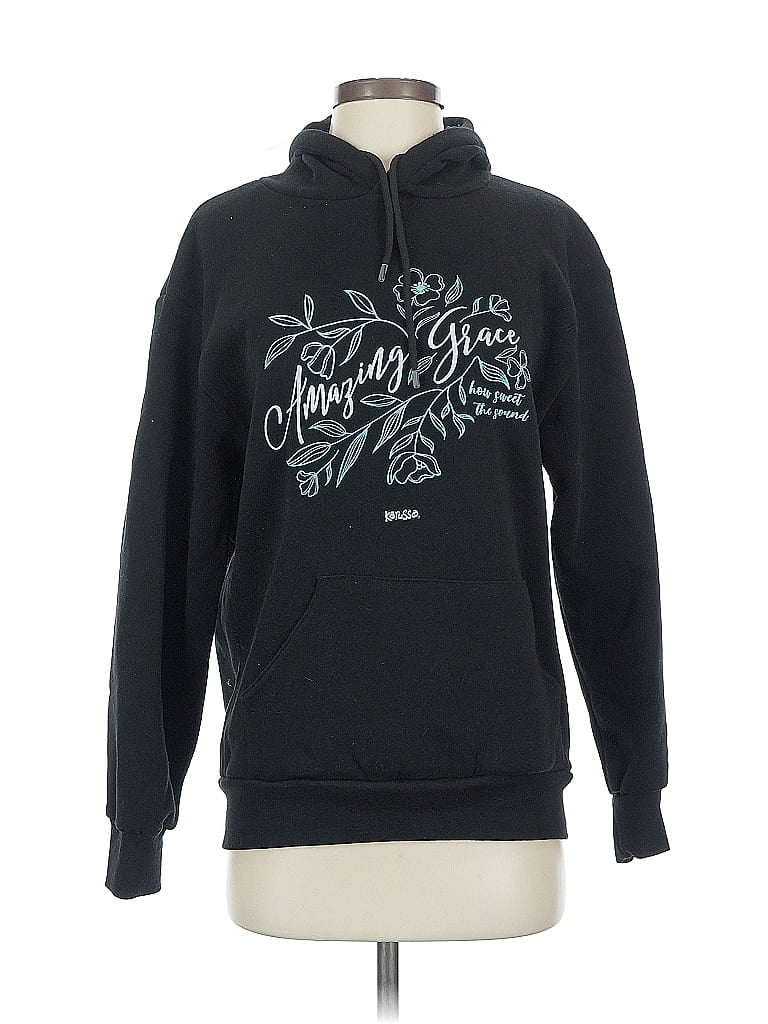 Pre-owned Assorted Brands Zip Up Hoodie In Black