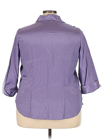 Fashion Bug 3/4 Sleeve Button-Down Shirt (view 2)