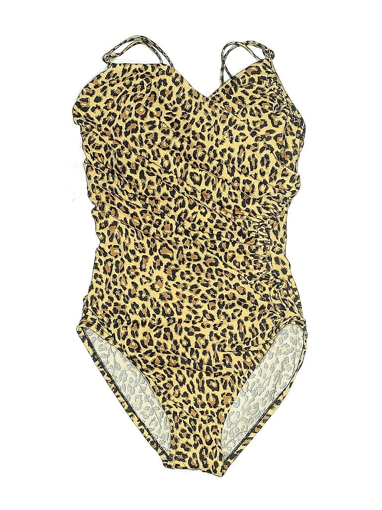 Aqua Green One Piece Swimsuit In Gold