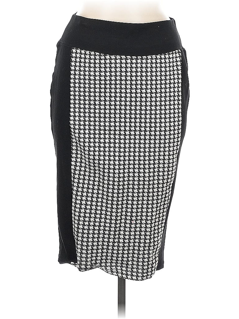Arden B. Houndstooth Black Casual Skirt Size M - photo 1