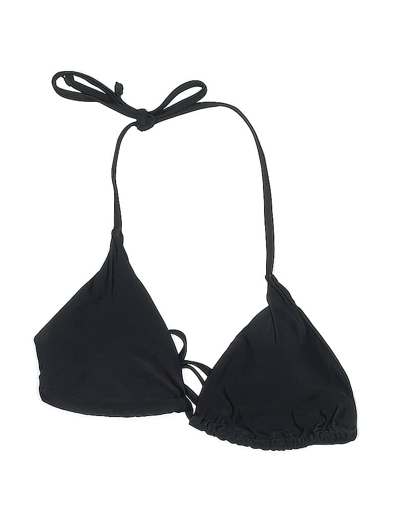 Click to view more detailed imagery on our partner's website Pre-owned Unbranded Swimsuit Top Black Solid Pattern Swimwear