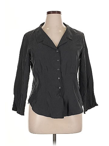Newport News 3/4 Sleeve Silk Top (view 1)