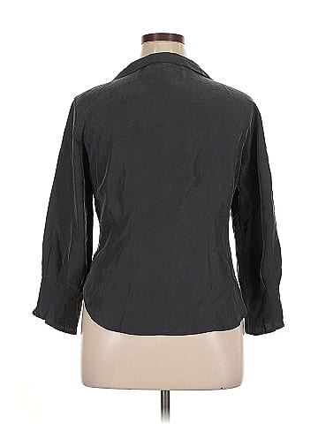 Newport News 3/4 Sleeve Silk Top (view 2)