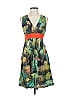Eva Franco 100% Cotton Tropical Green Cocktail Dress Size 0 - photo 1