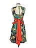 Eva Franco 100% Cotton Tropical Green Cocktail Dress Size 0 - photo 2