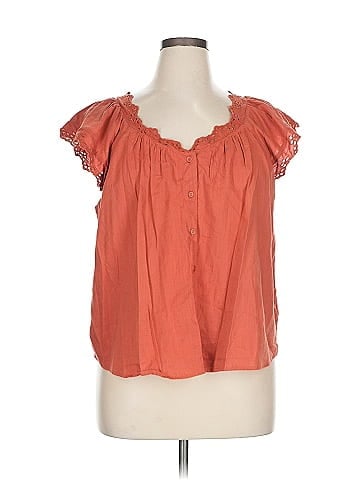 a.n.a. A New Approach Short Sleeve Blouse (view 1)