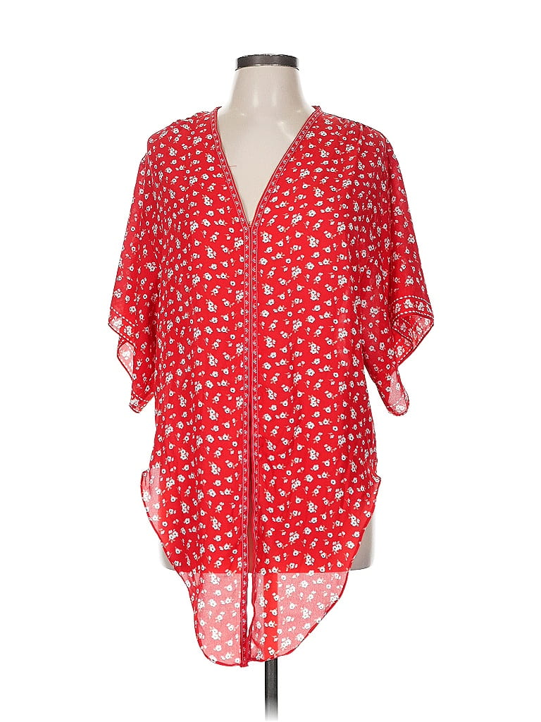 Pre-owned Max Studio Kimono In Red