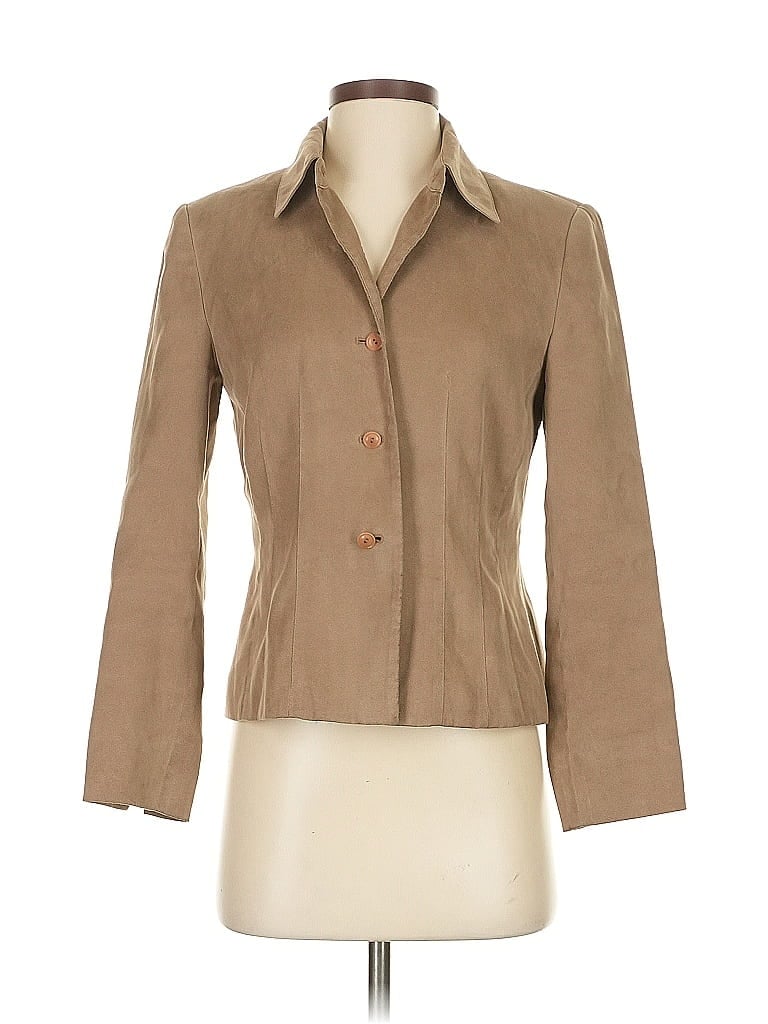 Pre-owned Talbots Blazer Jacket In Brown