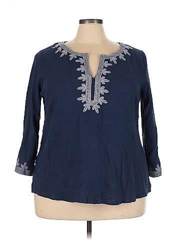 Solitaire 3/4 Sleeve Blouse (view 1)