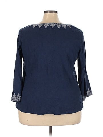 Solitaire 3/4 Sleeve Blouse (view 2)