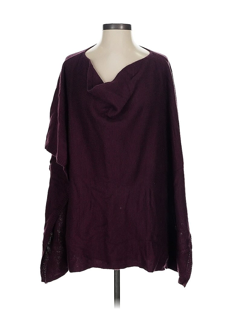 Pre-owned Ann Taylor Poncho In Burgundy