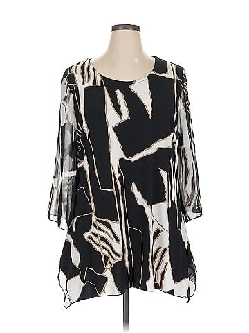 JM Collection 3/4 Sleeve Blouse (view 1)