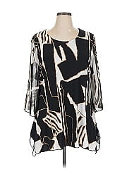Jm Collection 3/4 Sleeve Blouse