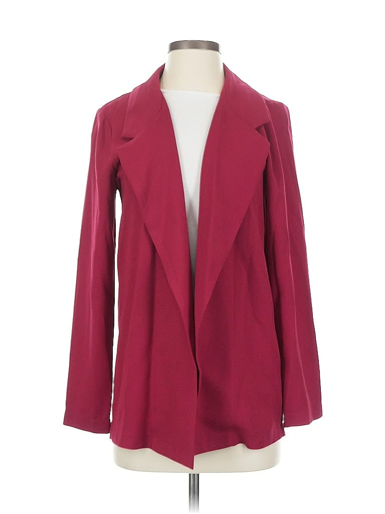 Click to view more detailed imagery on our partner's website Pre-owned Lush Blazer Jacket In Burgundy