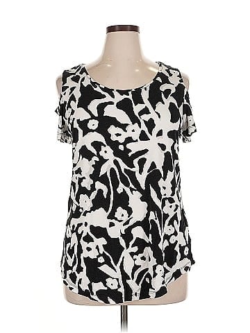 JM Collection Short Sleeve Blouse (view 1)
