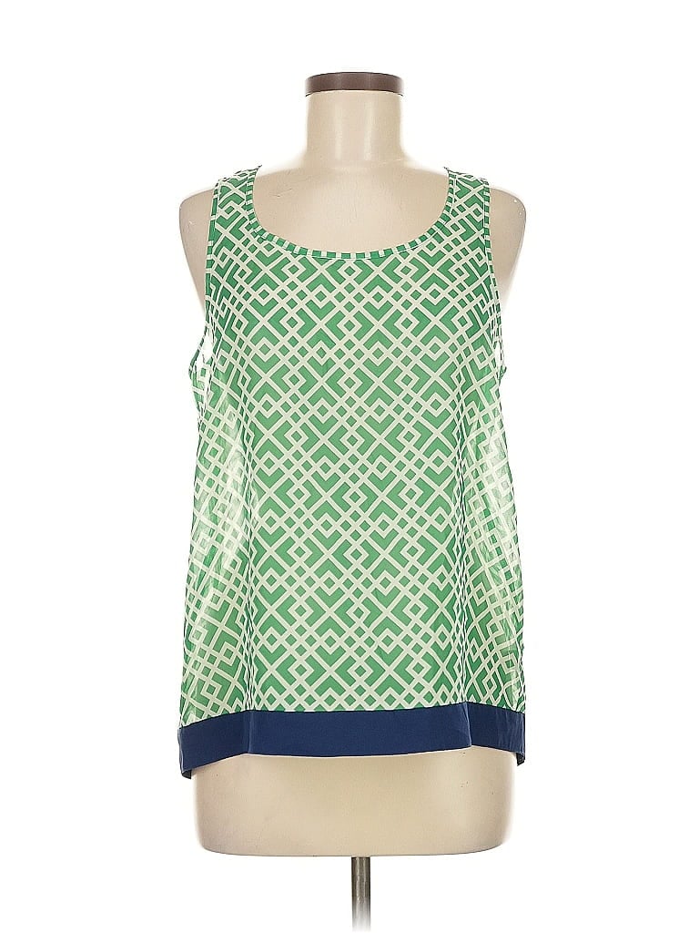 Pre-owned Charming Charlie Sleeveless Blouse In Green