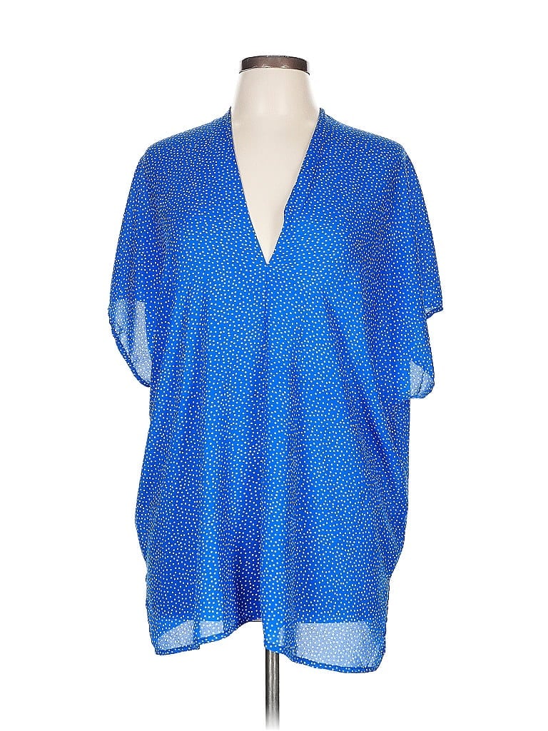 Pre-owned Adrienne Kimono In Blue