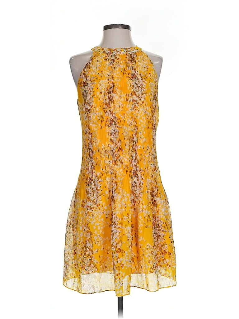 Pre-owned Maison D' Amelie Cocktail Dress In Yellow