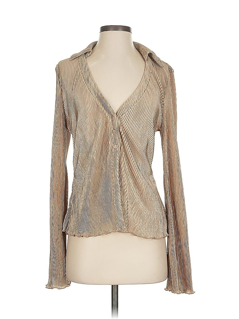 Pre-owned Song Of Style Long Sleeve Blouse In Brown
