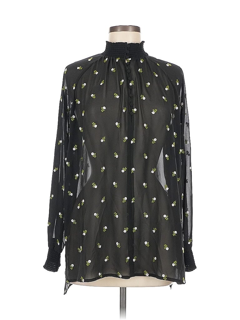 Pre-owned Cabi Long Sleeve Blouse In Black