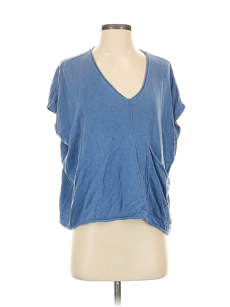 Pre-owned Eileen Fisher Cardigan Sweater In Blue