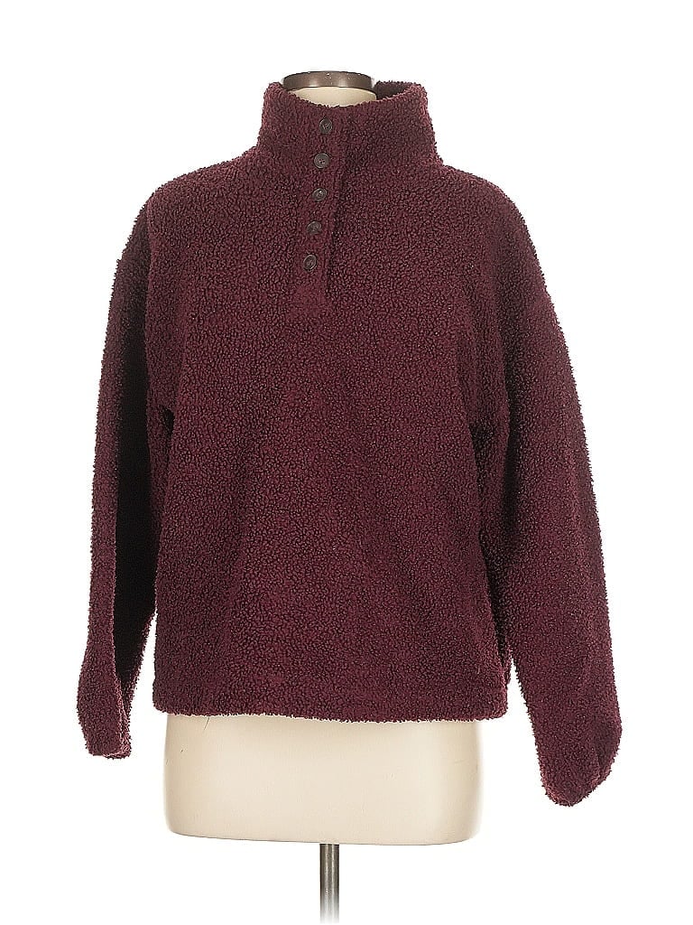 Pre-owned Ann Taylor Loft Outlet Turtleneck Sweater In Burgundy