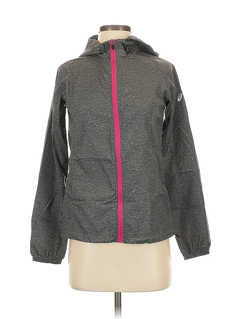 Pre-owned Asics Jacket In Gray