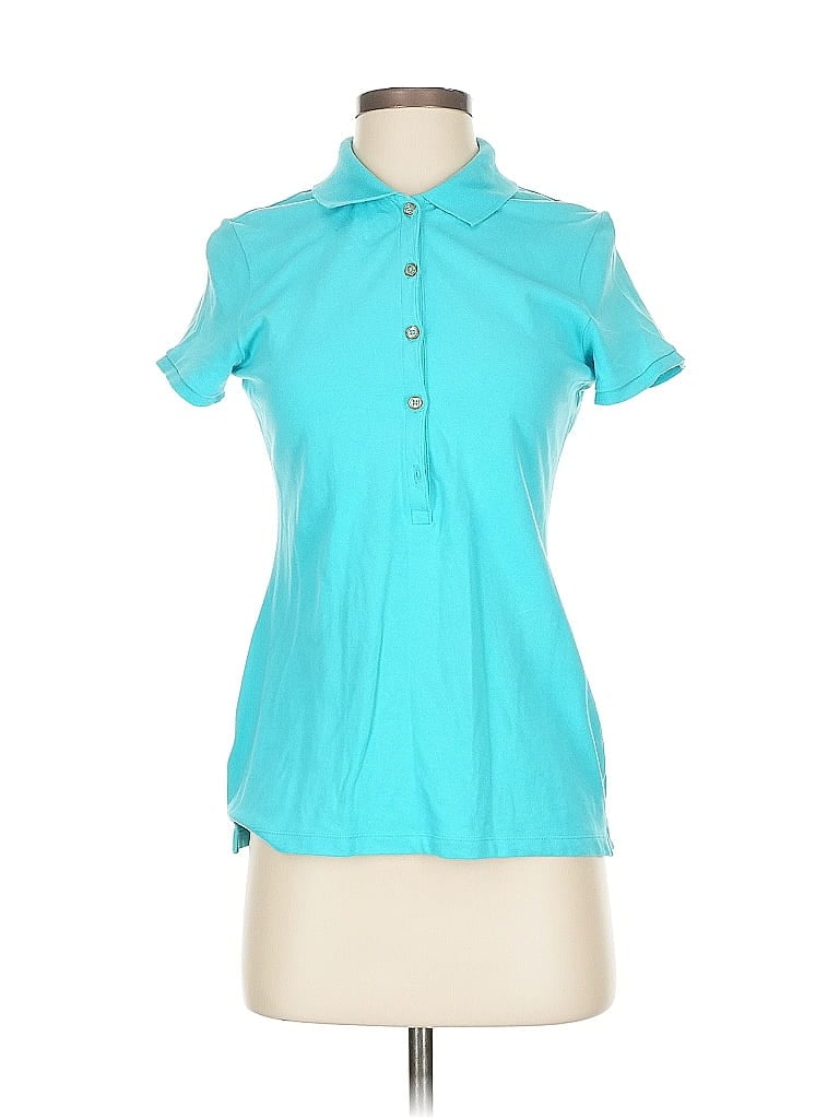 Pre-owned The Limited Short Sleeve Blouse In Blue
