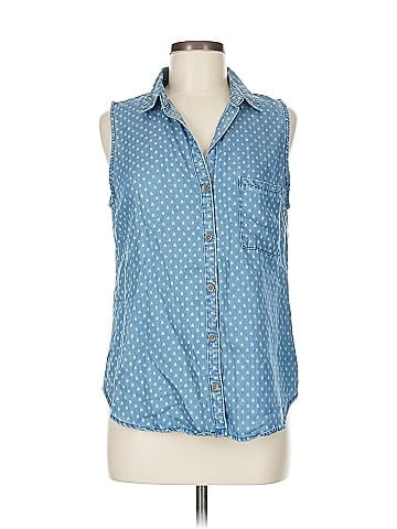 Velvet Heart Sleeveless Button-Down Shirt (view 1)