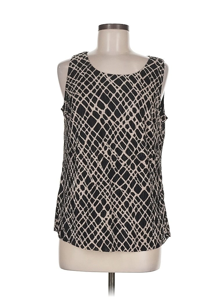 Pre-owned Susan Graver Tank Top Black Square Neckline Tops