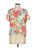 Norm Thompson 100% Polyester Orange Short Sleeve Blouse Size 6 (petite) - photo 1