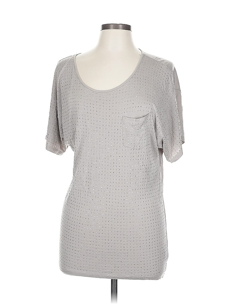 Pre-owned Inc International Concepts Short Sleeve T-shirt In Gray