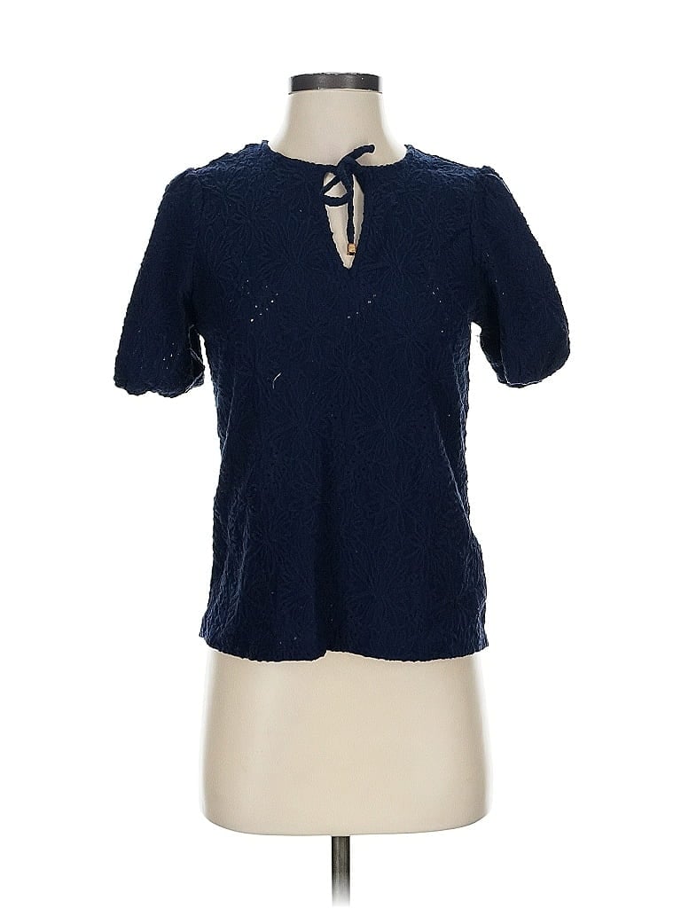 Pre-owned Michael Michael Kors Short Sleeve Blouse In Blue