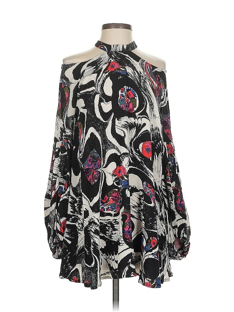 Pre-owned Free People Long Sleeve Blouse In Black