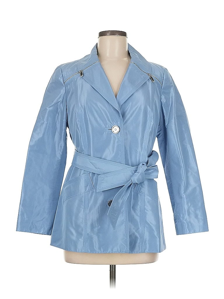 Pre-owned Carlisle Raincoat In Blue