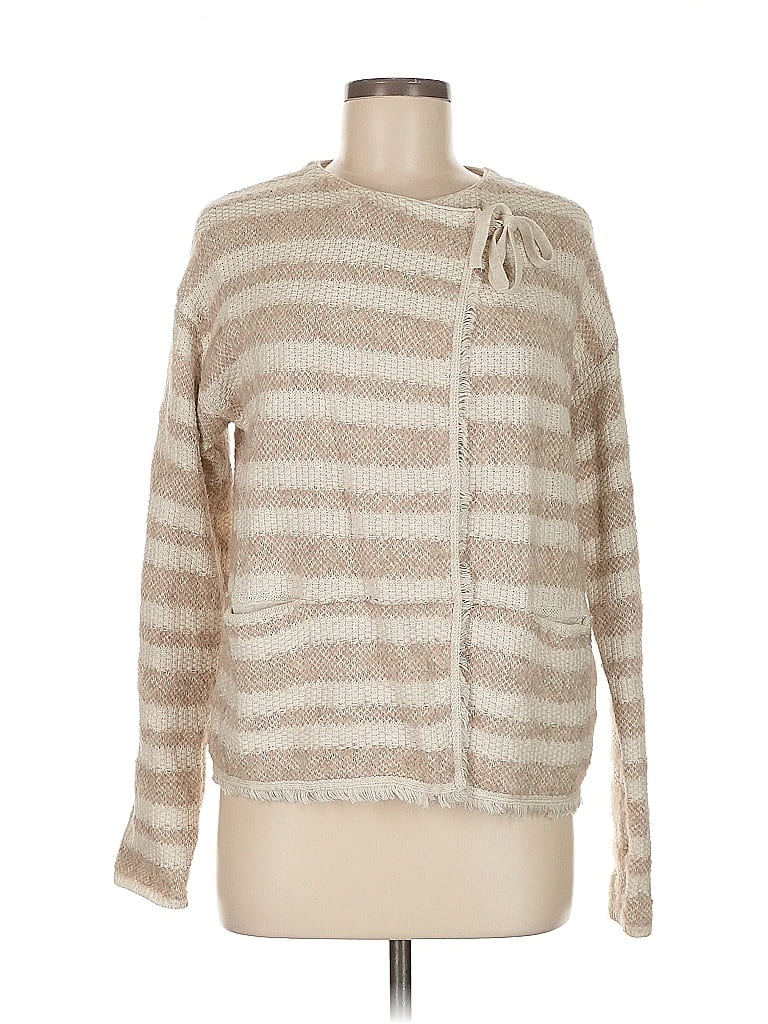 Pre-owned Wrap Cardigan Sweater In Brown