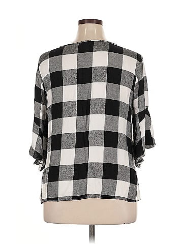 a.n.a. A New Approach 3/4 Sleeve Blouse (view 2)
