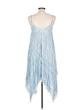 Goa Beachwear By Japna 100% Viscose Tie-dye Blue Cocktail Dress Size L