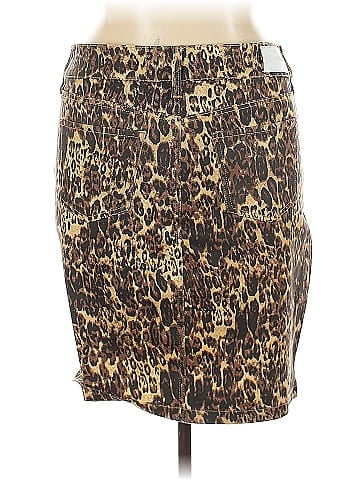Hydraulic Faux Leather Skirt (view 2)