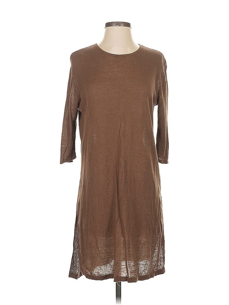Pre-owned Jjill Casual Dress In Brown