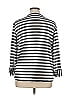 MULTIPLES Stripes Silver 3/4 Sleeve Blouse Size XL - photo 2